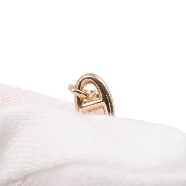 エルメス ピアス シェーヌダンクル ニューファランドールTPM ダイヤモンド 2P 計0.02ct K18PGピンクゴールド HERMES アシンメトリー