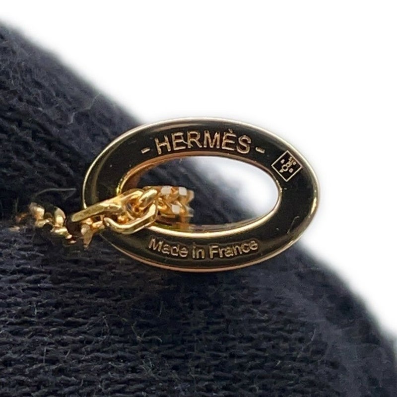 エルメス ネックレス ミニ・ポップアッシュ ブラック/ゴールド金具 HERMES アクセサリー 黒