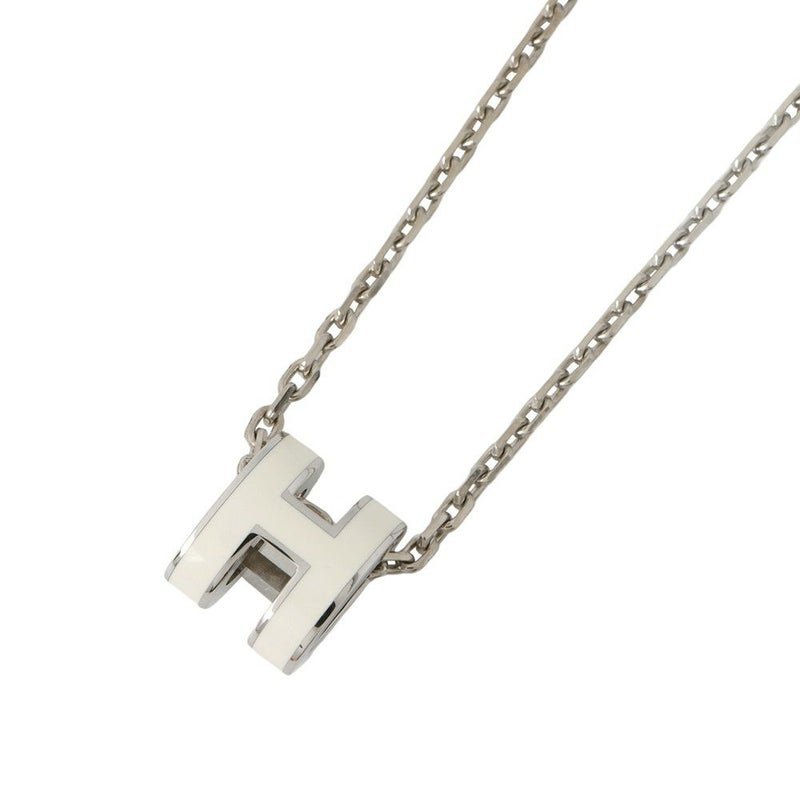 エルメス ネックレス ミニ・ポップアッシュ ホワイト/シルバー金具 HERMES アクセサリー 白