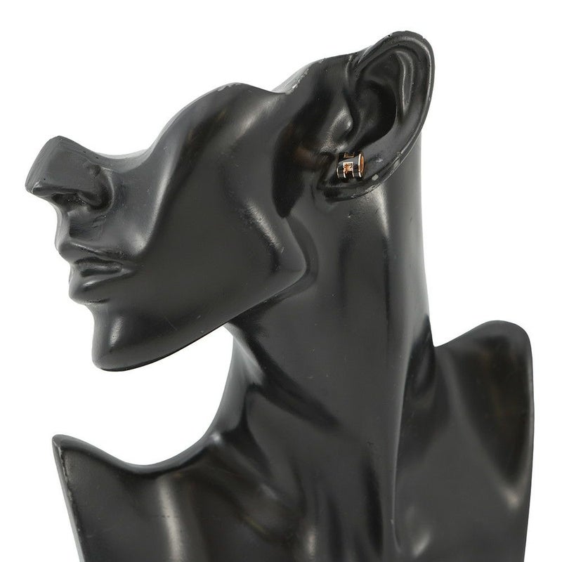 エルメス ピアス ミニ・ポップアッシュ ブラック/ピンクゴールド金具 Hモチーフ HERMES Pop H ポップH