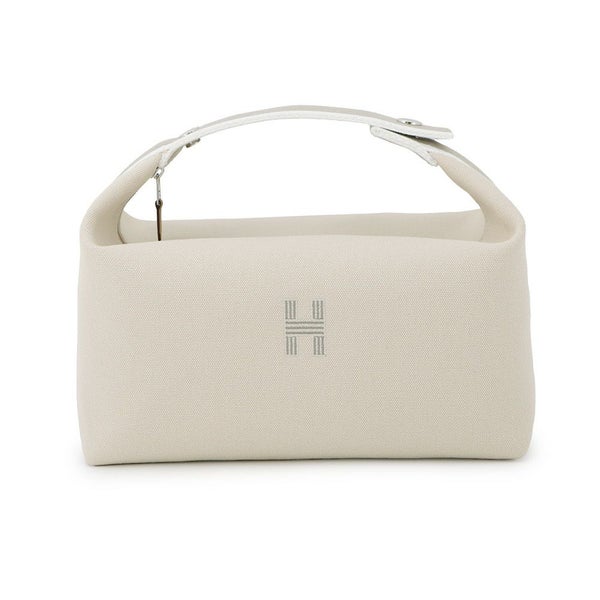 エルメス ポーチ ブリッド・ア・ブラックGM ベージュ/シルバー金具 キャンバス HERMES バッグ 小物入れ