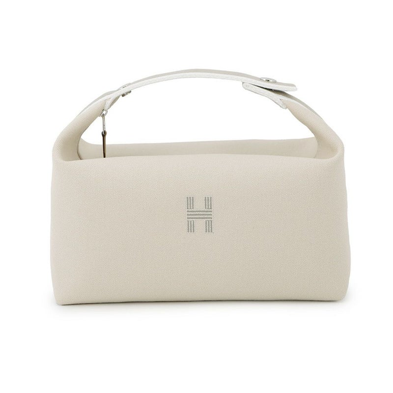 エルメス ポーチ ブリッド・ア・ブラックGM ベージュ/シルバー金具 キャンバス HERMES バッグ 小物入れ