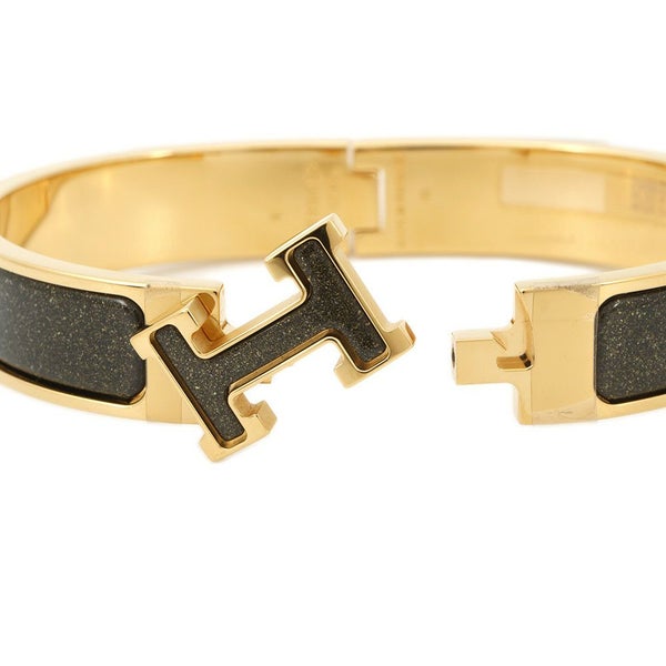 エルメス ブレスレット クリック H クリッククラックPM ノワール・ドレ ラメ HERMES アクセサリー