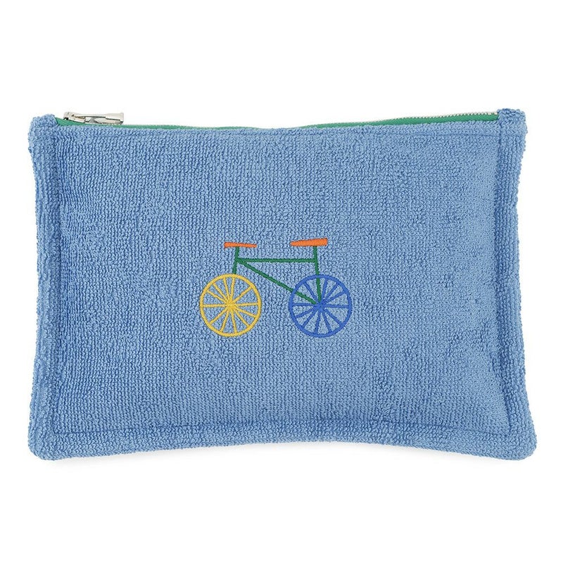 エルメス ポーチ レ・カバン フラットポーチPM ブルー/シルバー金具 HERMES