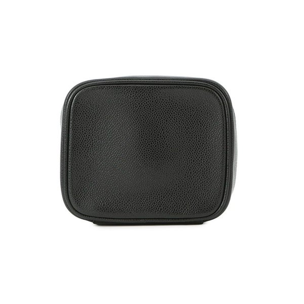 シャネル バニティバッグ ココマーク キャビアスキン 縦型 A01998 CHANEL 化粧ポーチ コスメポーチ 黒