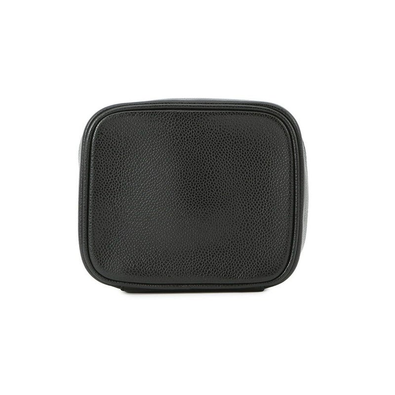 シャネル バニティバッグ ココマーク キャビアスキン 縦型 A01998 CHANEL 化粧ポーチ コスメポーチ 黒