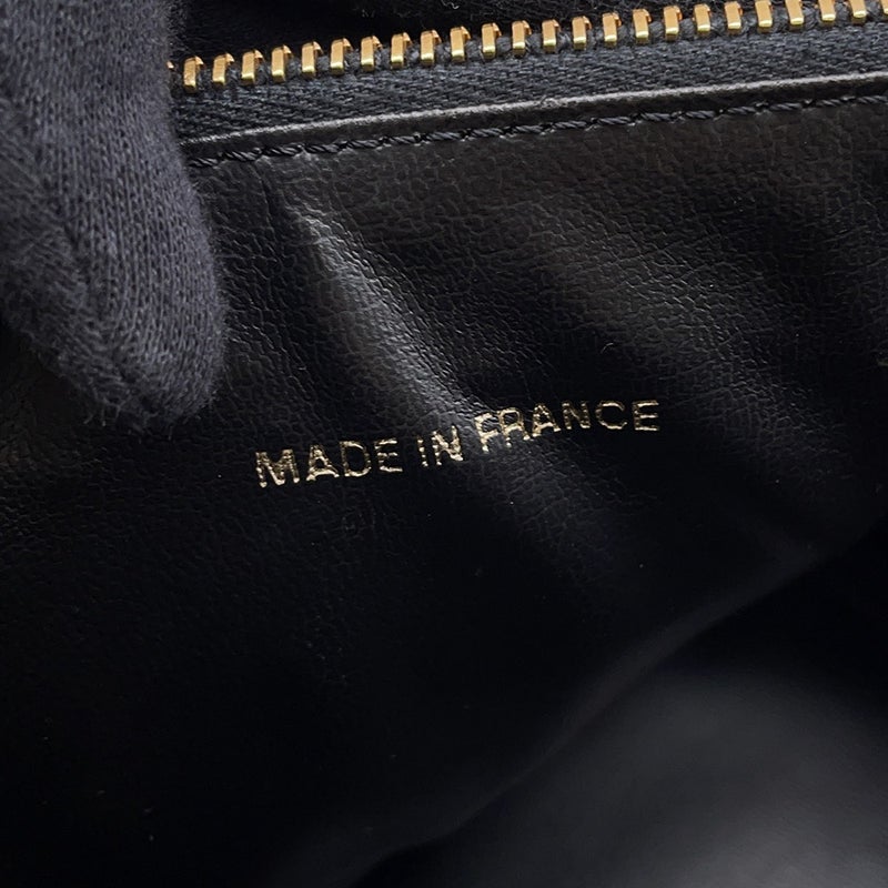 シャネル バニティバッグ ココマーク キャビアスキン 縦型 A01998 CHANEL 化粧ポーチ コスメポーチ 黒