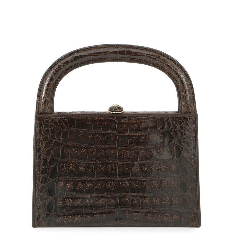 シャネル ハンドバッグ クロコダイル ココマーク がま口 CHANEL バッグ