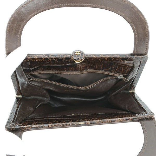 シャネル ハンドバッグ クロコダイル ココマーク がま口 CHANEL バッグ