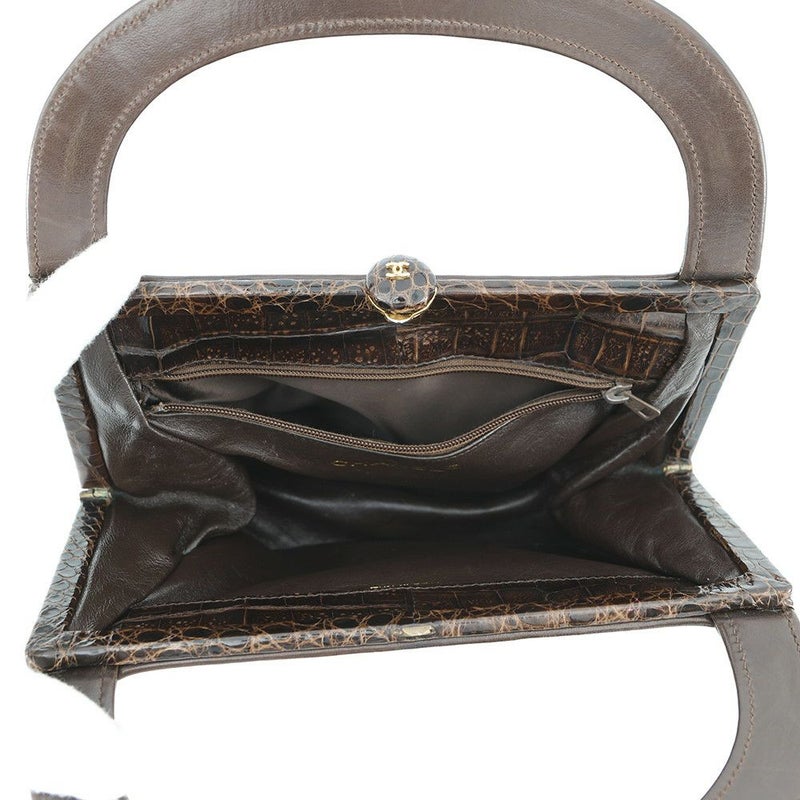 シャネル ハンドバッグ クロコダイル ココマーク がま口 CHANEL バッグ