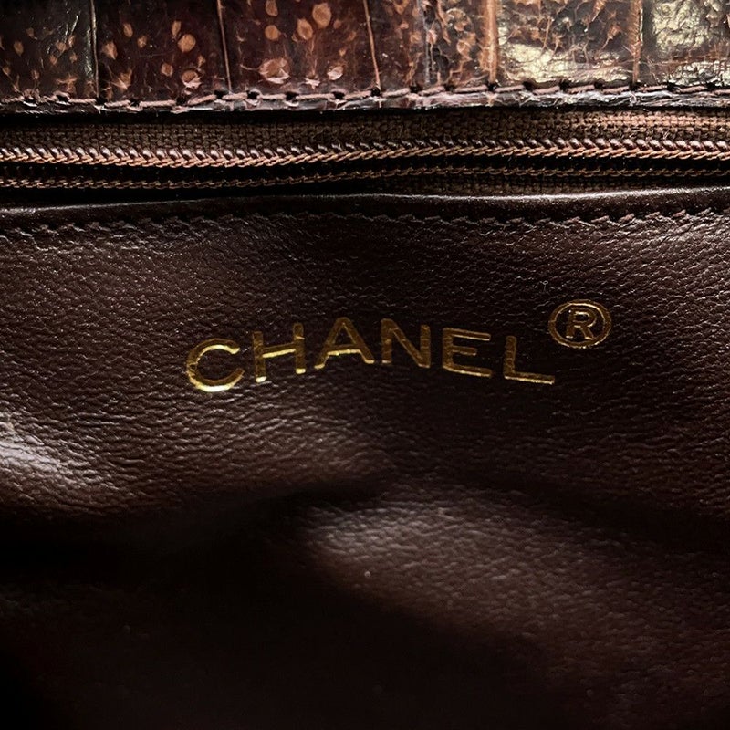 シャネル ハンドバッグ クロコダイル ココマーク がま口 CHANEL バッグ