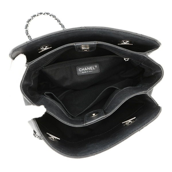 シャネル チェーンショルダーバッグ ワイルドステッチ マトラッセ ココマーク レザー CHANEL バッグ 黒