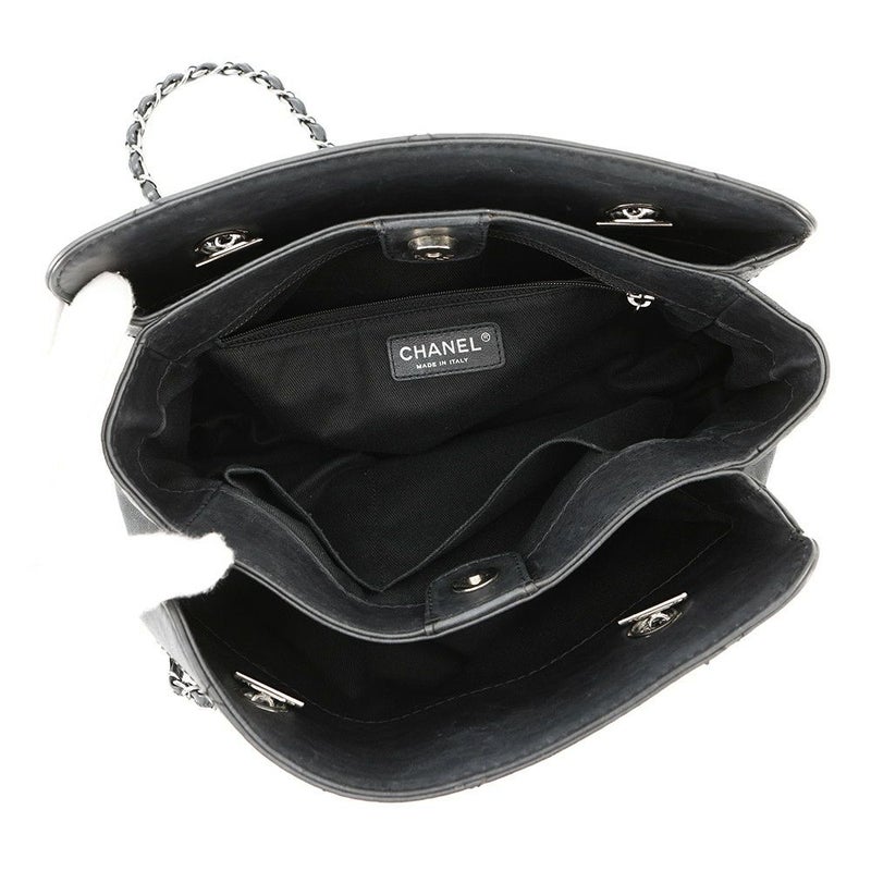 シャネル チェーンショルダーバッグ ワイルドステッチ マトラッセ ココマーク レザー CHANEL バッグ 黒