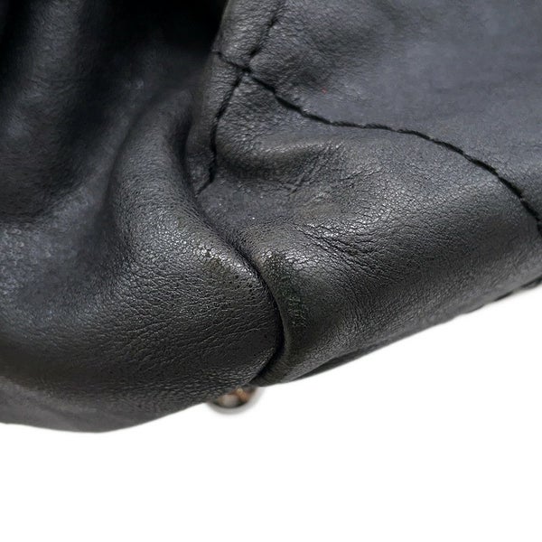 シャネル チェーンショルダーバッグ ワイルドステッチ マトラッセ ココマーク レザー CHANEL バッグ 黒