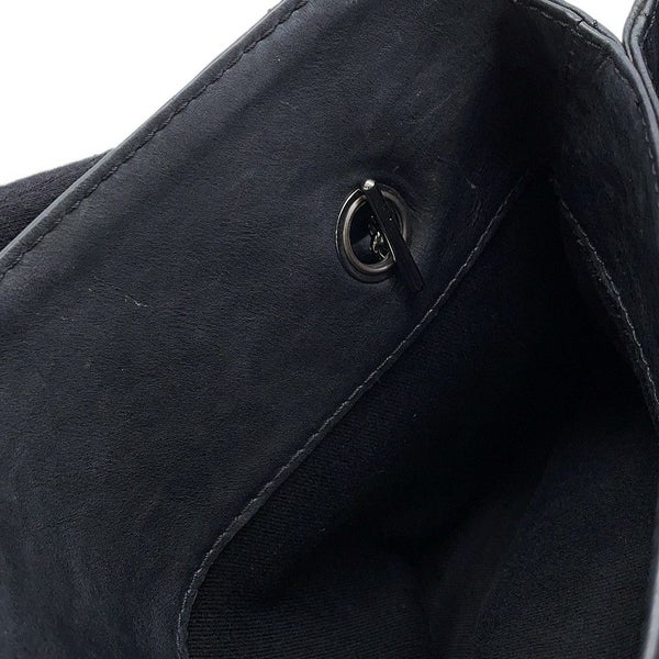 シャネル チェーンショルダーバッグ ワイルドステッチ マトラッセ ココマーク レザー CHANEL バッグ 黒