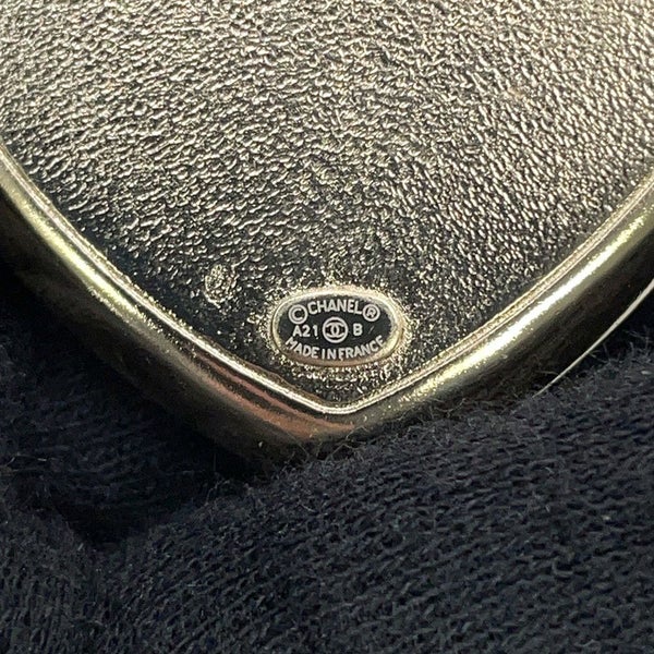 シャネル ブローチ ハート ココマーク メタル ラインスト―ン A21B AB7006 CHANEL アクセサリー