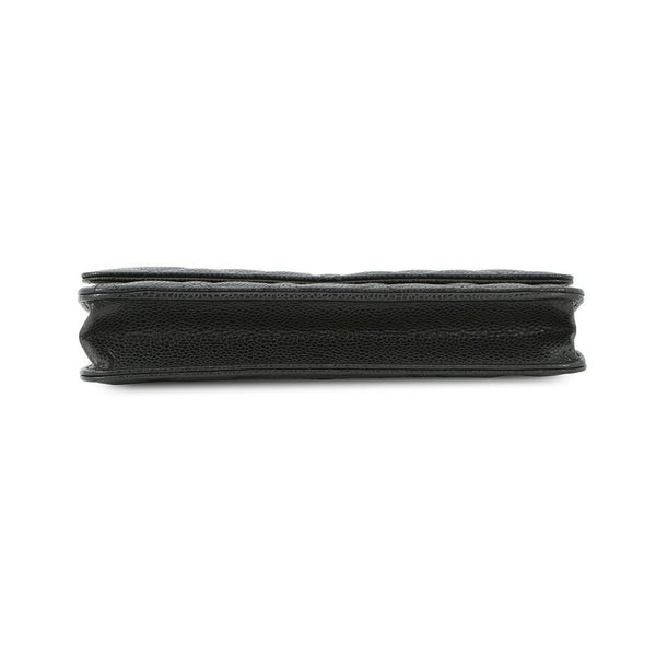 シャネル チェーンウォレット クラシック マトラッセ ココマーク キャビアスキン AP0250 CHANEL 財布 ブラック 黒
