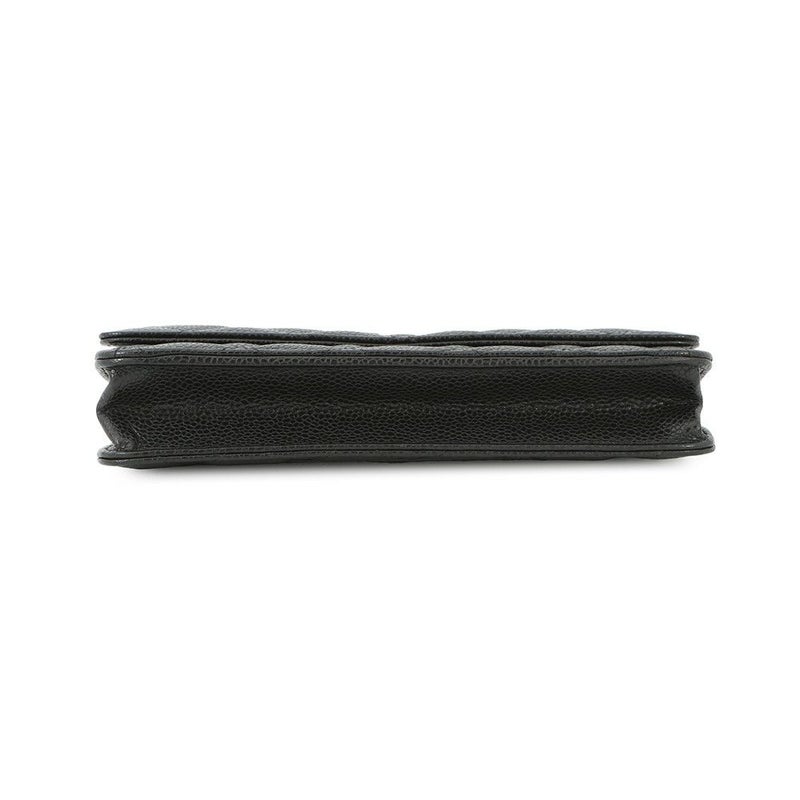 シャネル チェーンウォレット クラシック マトラッセ ココマーク キャビアスキン AP0250 CHANEL 財布 ブラック 黒