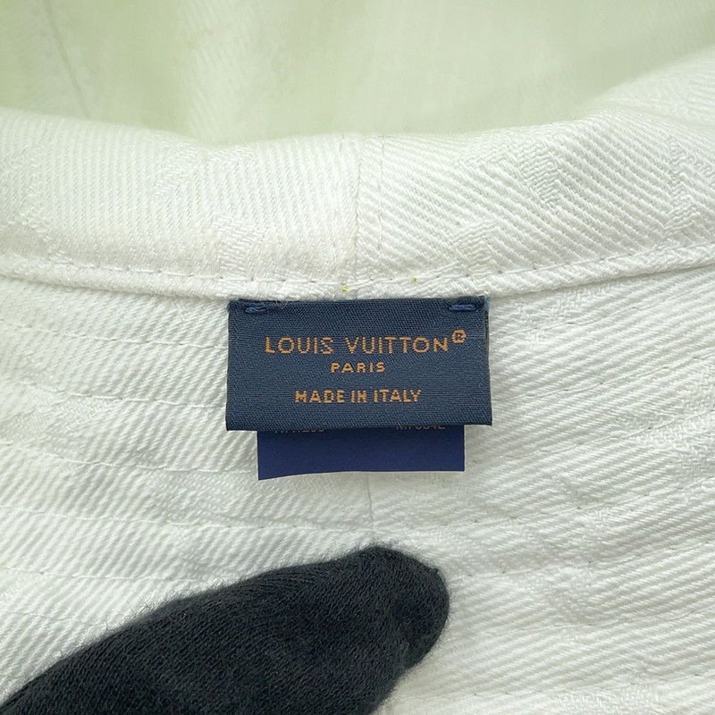 ルイヴィトン バケットハット モノグラム ネオン リバーシブル サイズL M7064L LOUIS VUITTON 帽子 白