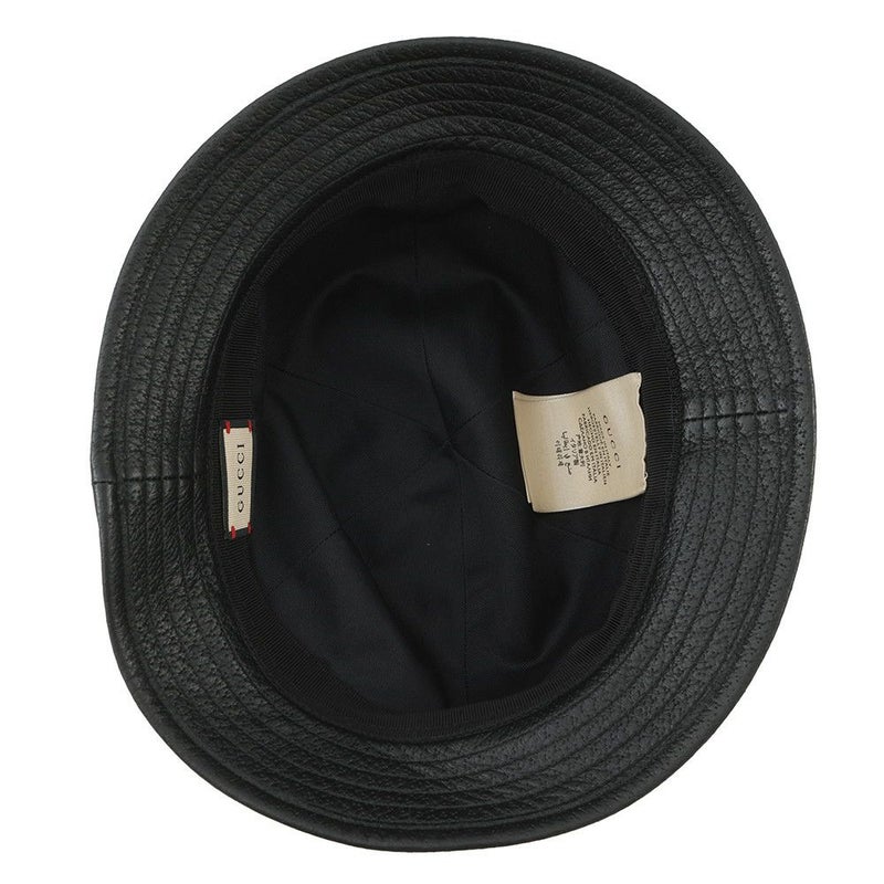 グッチ バケットハット ホースビット サイズS 666600 GUCCI 帽子 メンズ 黒
