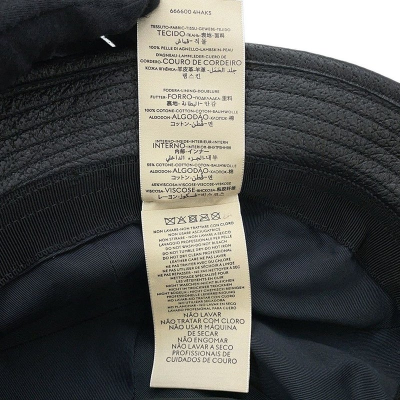 グッチ バケットハット ホースビット サイズS 666600 GUCCI 帽子 メンズ 黒