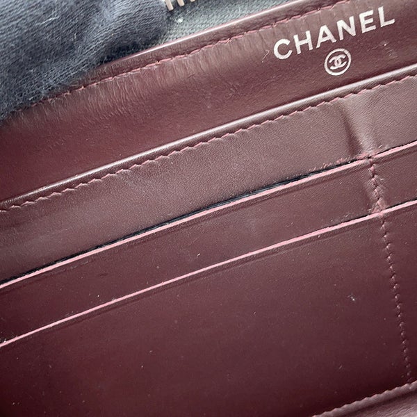 シャネル 長財布 クラシック ロング ジップ ウォレット ココマーク マトラッセ キャビアスキン A50097 CHANEL 黒