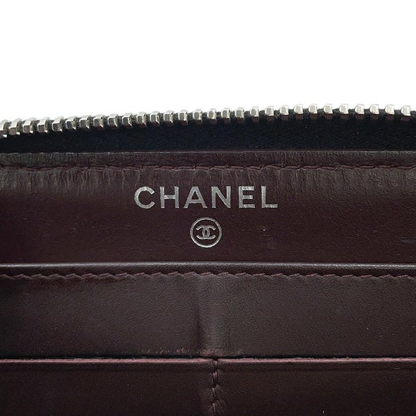 シャネル 長財布 クラシック ロング ジップ ウォレット ココマーク マトラッセ キャビアスキン A50097 CHANEL 黒