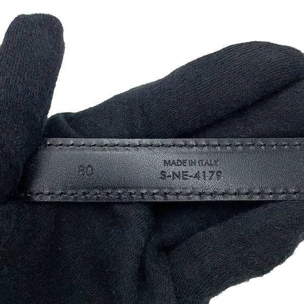 セリーヌ ベルト スモール 18MM ウエスタン ベルト トリヨンレザー サイズ80 45BAE3A01 CELINE 黒