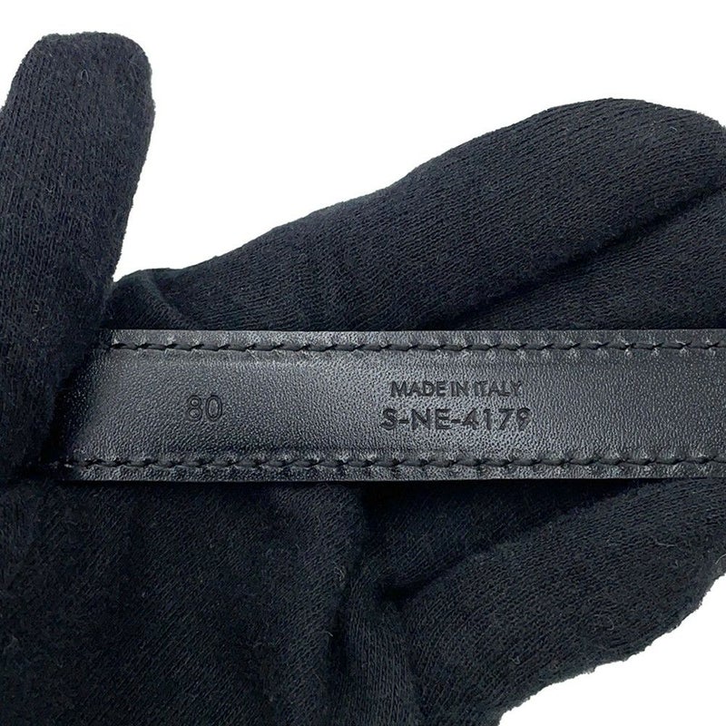 セリーヌ ベルト スモール 18MM ウエスタン ベルト トリヨンレザー サイズ80 45BAE3A01 CELINE 黒