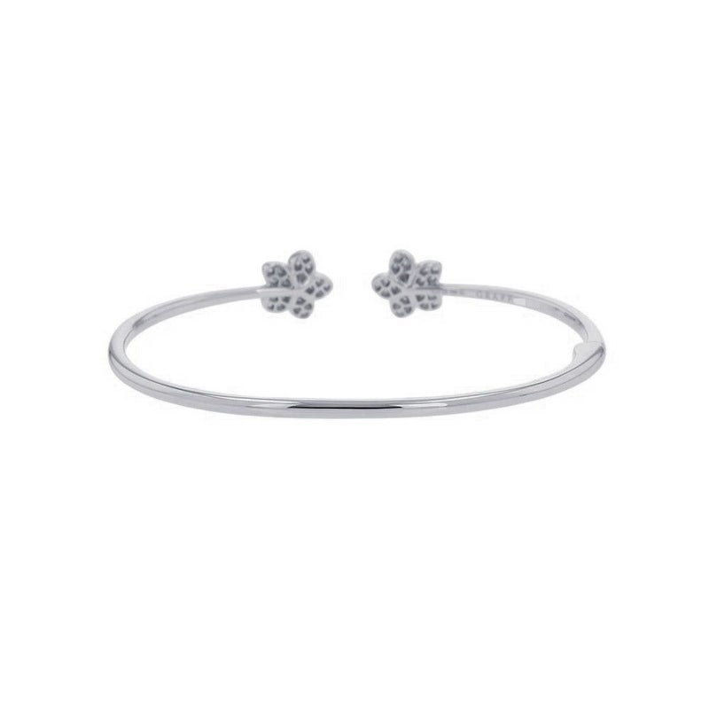 グラフ ブレスレット ワイルド フラワー オープン パヴェ ダイヤモンド バングル ダイヤ 計約0.82ct K18WGホワイトゴールド RGB540