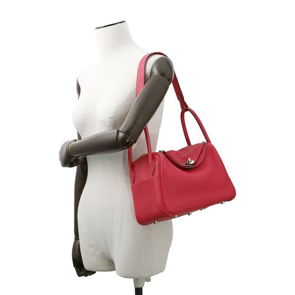エルメス ハンドバッグ リンディ26  ローズエクストリーム/シルバー金具 トリヨンクレマンス D刻印 2wayショルダー
