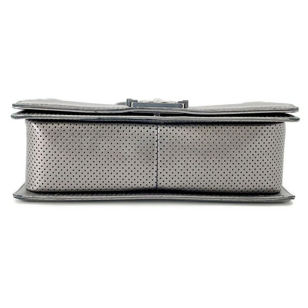 シャネル チェーンショルダーバッグ ボーイシャネル ラムスキン A67086  CHANEL バッグ シルバー