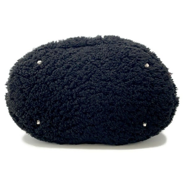 シャネル トートバッグ ココマーク ココネージュ ツイード ムートン AS0981 CHANEL バッグ 巾着バッグ 黒