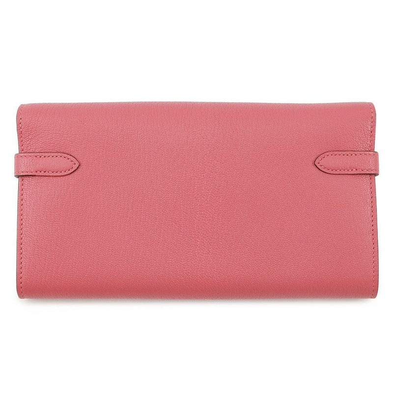 エルメス 長財布 ケリーウォレット ロング ローズリップスティック/ゴールド金具 シェブルミゾル X刻印