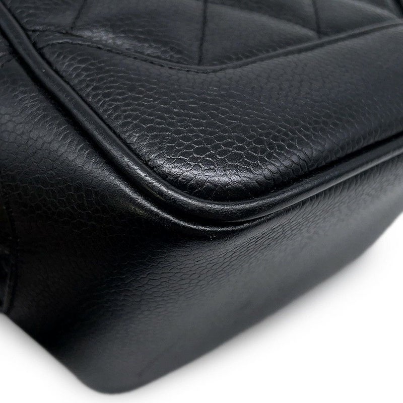 シャネル チェーンショルダーバッグ マトラッセ バニティバッグ キャビアスキン CHANEL バッグ 黒