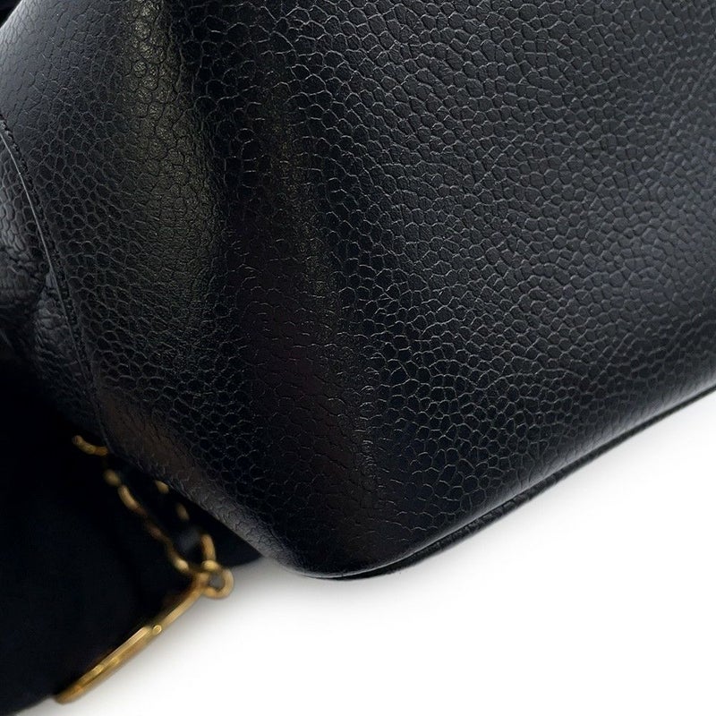 シャネル チェーンショルダーバッグ マトラッセ バニティバッグ キャビアスキン CHANEL バッグ 黒