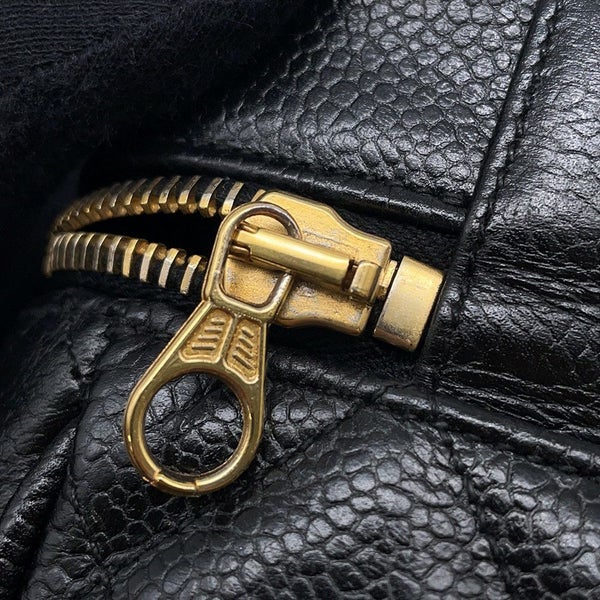 シャネル チェーンショルダーバッグ マトラッセ バニティバッグ キャビアスキン CHANEL バッグ 黒