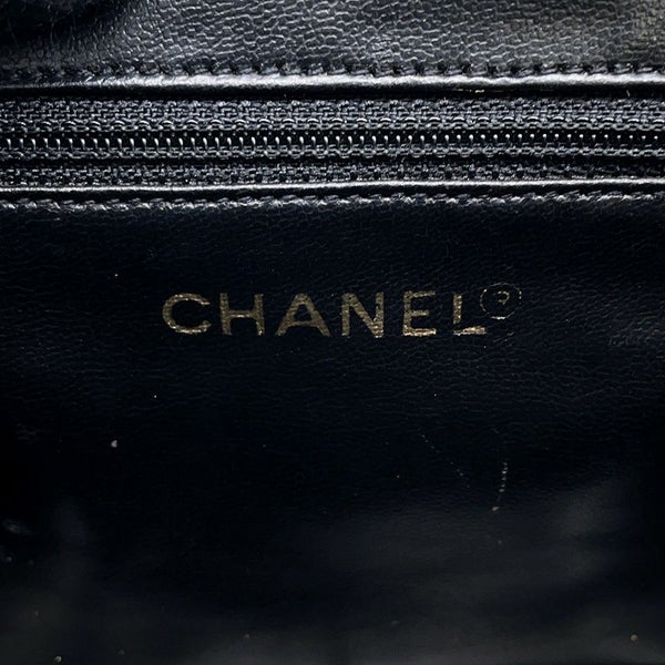 シャネル チェーンショルダーバッグ マトラッセ バニティバッグ キャビアスキン CHANEL バッグ 黒