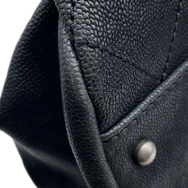 シャネル ボストンバッグ ワイルドステッチ マトラッセ ココマーク キャビアスキン A33045 CHANEL バッグ 黒