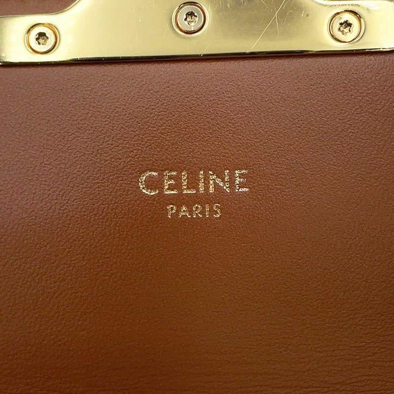 セリーヌ ショルダーバッグ トリオンフ クロード PVC 194142 CELINE ワンショルダーバッグ ブラウン