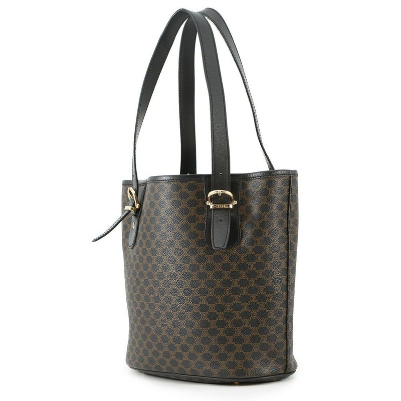 セリーヌ トートバッグ マカダム PVC レザー CELINE 黒