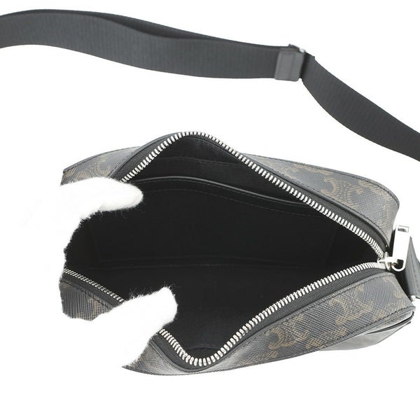 セリーヌ ショルダーバッグ トリオンフ メッセンジャーバッグ PVC/レザー CELINE 黒