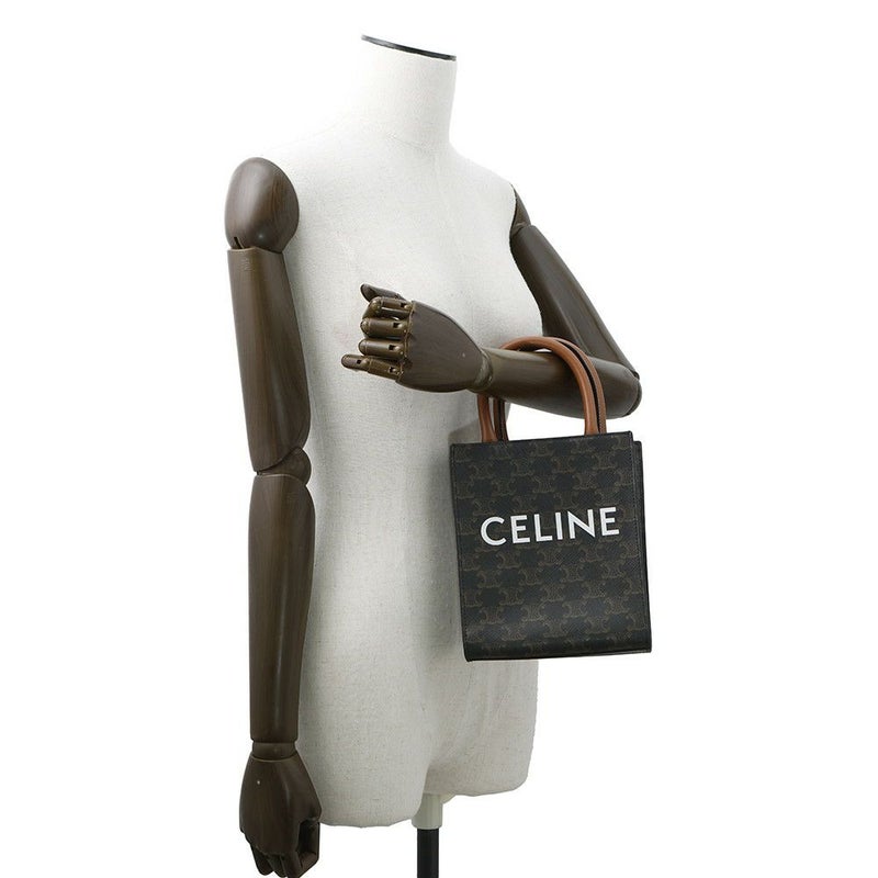 セリーヌ ハンドバッグ トリオンフ ミニ バーティカル カバ 194372 CELINE 2way ブラウン