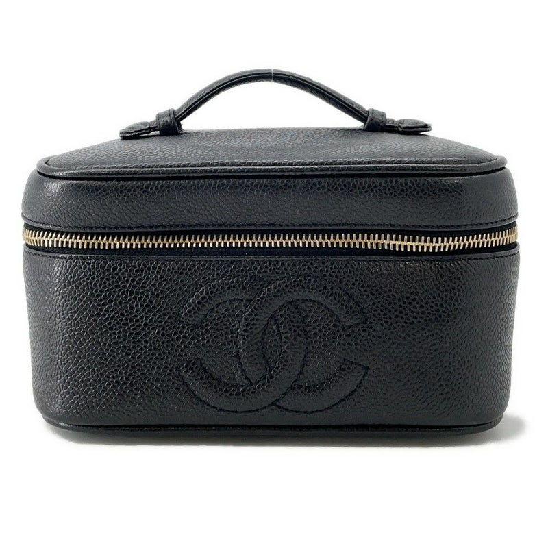 シャネル バニティバッグ ココマーク キャビアスキン 横型 A01997 CHANEL バッグ