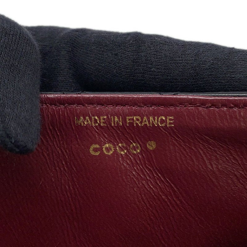 シャネル マトラッセ ハーフムーン チェーンショルダーバッグ ココマーク ラムスキン CHANEL バッグ 黒