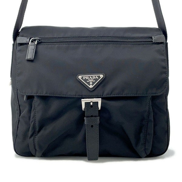 プラダ ショルダーバッグ ロゴ ナイロン 1BD994 PRADA 斜めがけ クロスボディ 黒