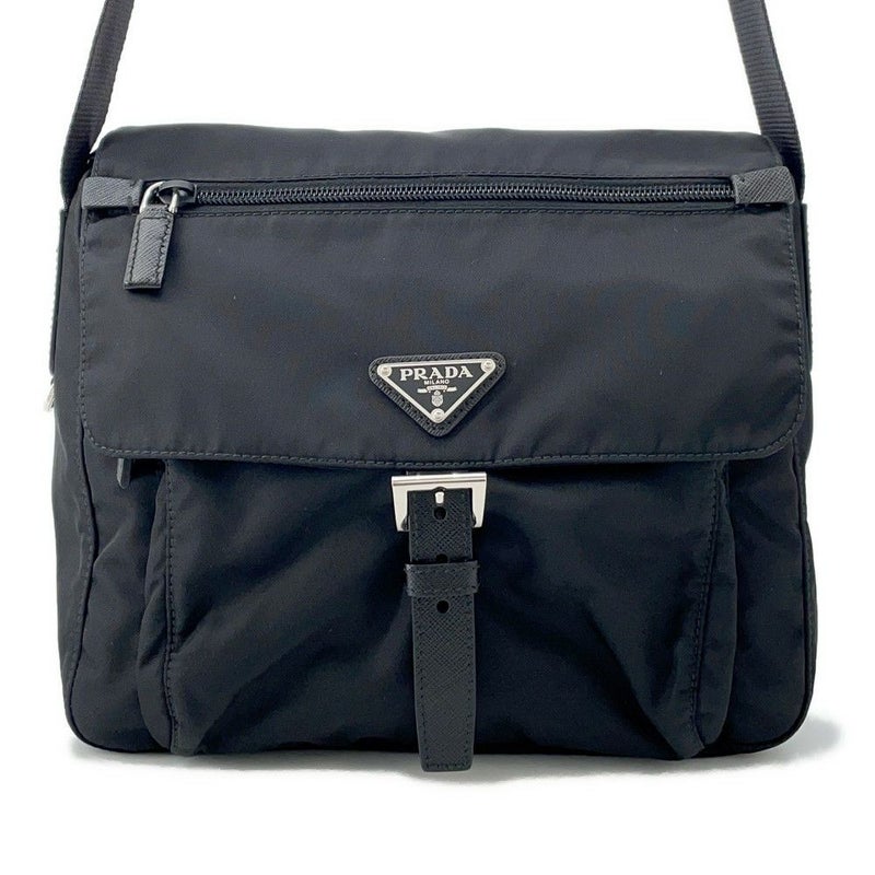 プラダ ショルダーバッグ ロゴ ナイロン 1BD994 PRADA 斜めがけ クロスボディ 黒