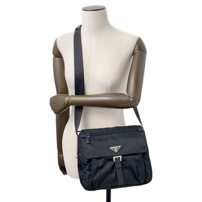 プラダ ショルダーバッグ ロゴ ナイロン 1BD994 PRADA 斜めがけ クロスボディ 黒