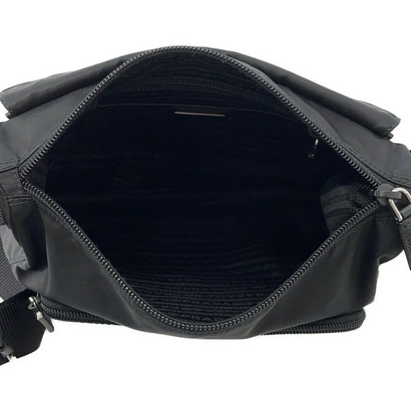 プラダ ショルダーバッグ ロゴ ナイロン 1BD994 PRADA 斜めがけ クロスボディ 黒