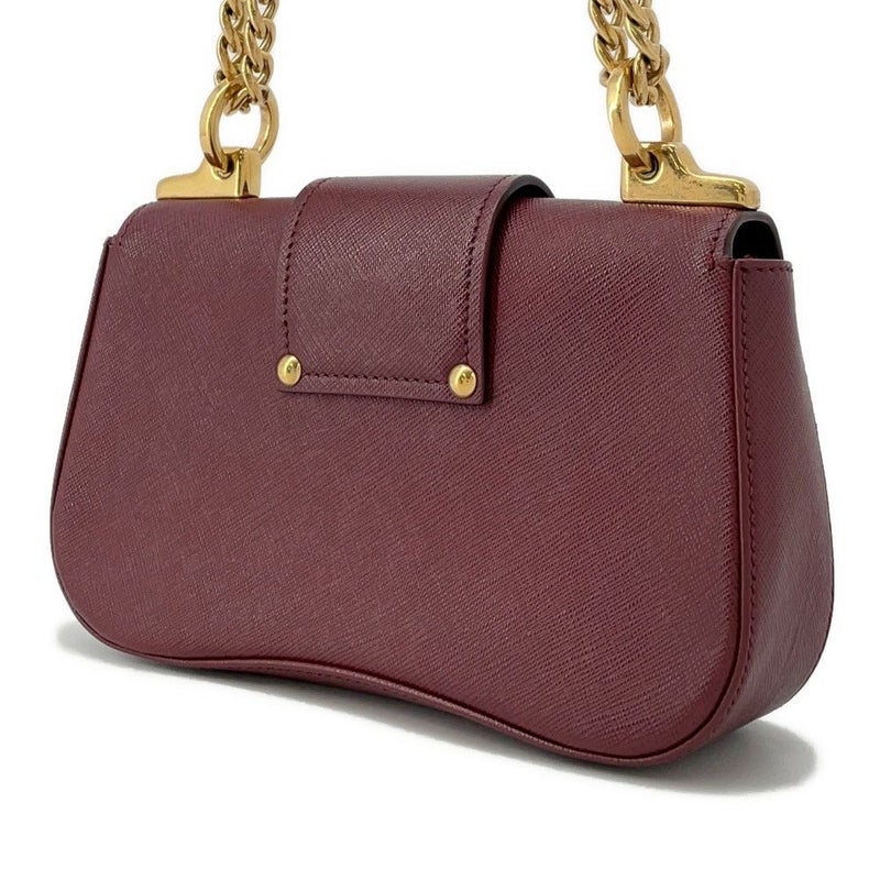 プラダ シドニー チェーンショルダーバッグ ロゴ レザー 1BD219 PRADA バッグ